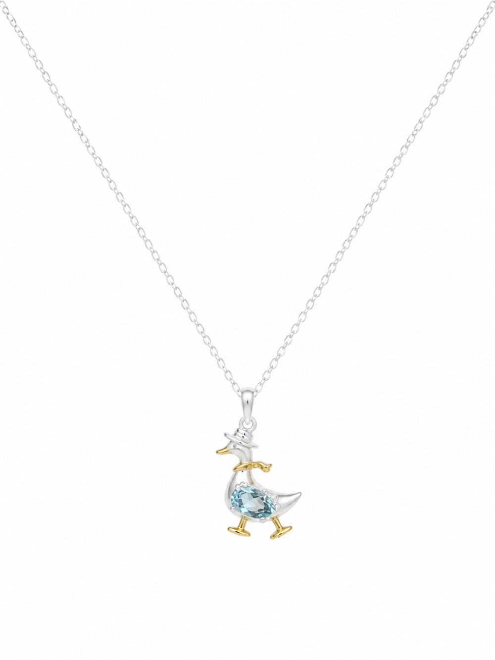 Blue Topaz Goose Duck Pendant (#P109)